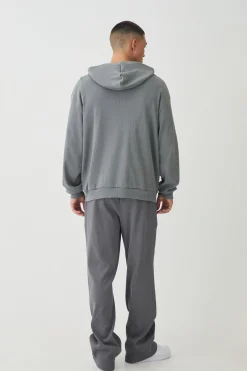 boohooMAN Relaxed Contrast Drawcord Heavy Ribbed Jogger | UK| Trousers|Joggers