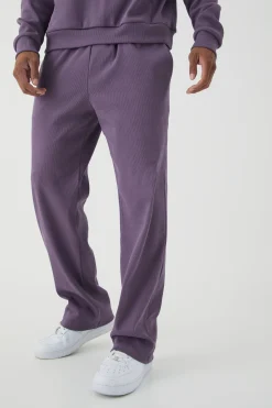 boohooMAN Relaxed Contrast Drawcord Heavy Ribbed Jogger | UK| Trousers|Joggers