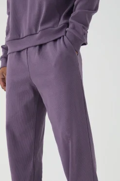 boohooMAN Relaxed Contrast Drawcord Heavy Ribbed Jogger | UK| Trousers|Joggers