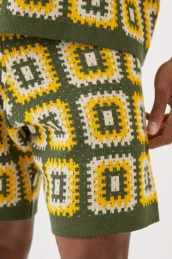 boohooMAN Relaxed Crochet Knit Short | UK| Shorts|Tracksuits