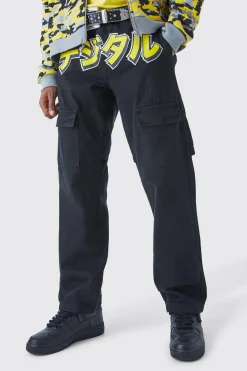 boohooMAN Relaxed Crotch And Leg Print Cargo Trouser | UK| Trousers|Cargos