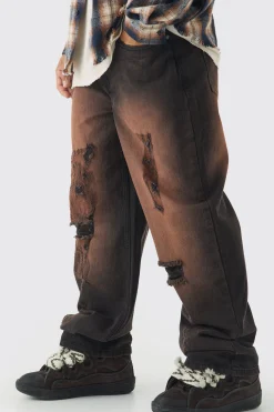boohooMAN Relaxed Distressed Nibbled Jeans | UK| Trousers|Jeans