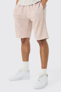 boohooMAN Relaxed Fit Acid Washed Long Length Shorts | UK| Shorts