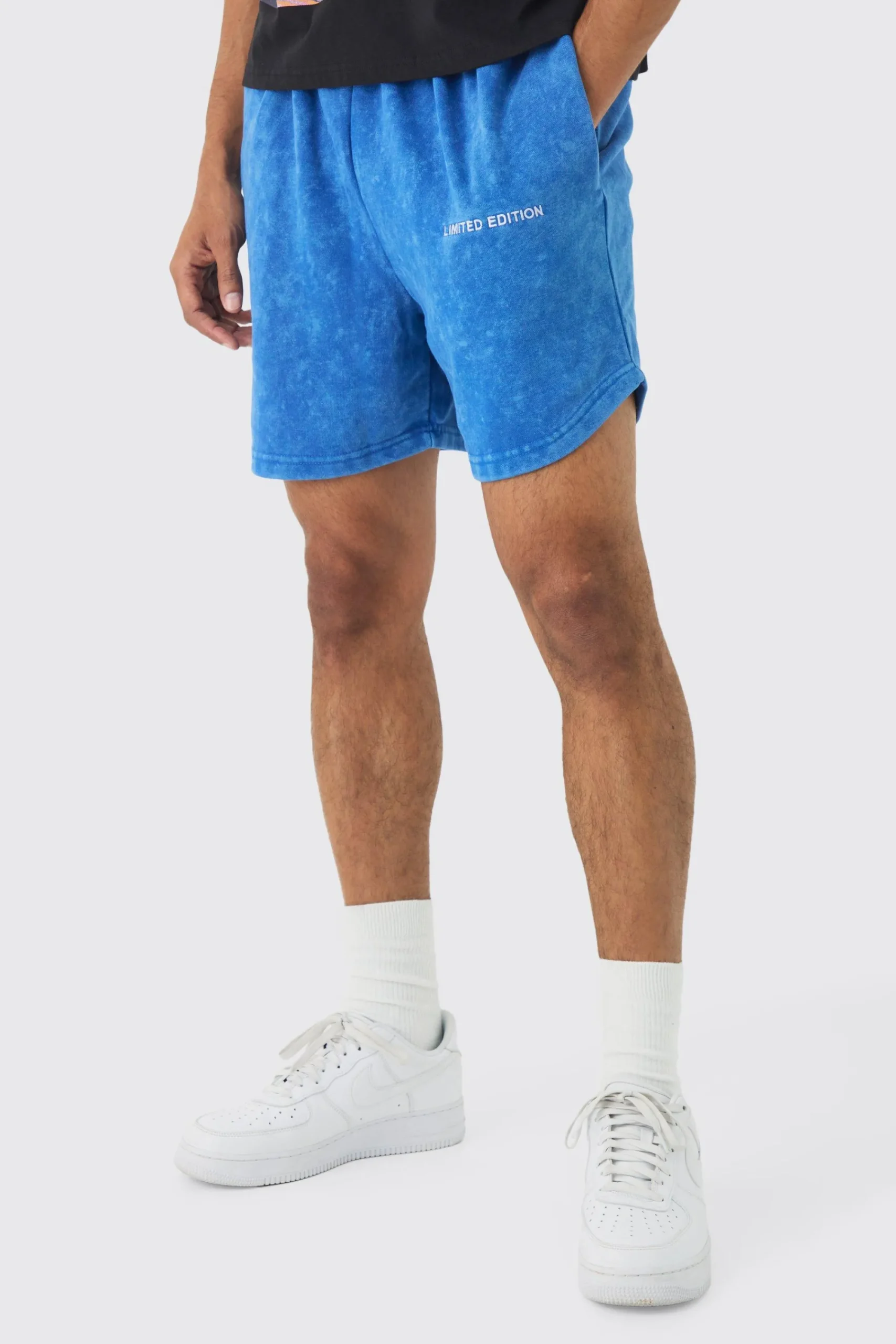boohooMAN Relaxed Fit Acid Washed Volley Shorts | UK| Trousers|Shorts