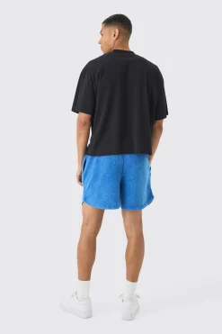 boohooMAN Relaxed Fit Acid Washed Volley Shorts | UK| Trousers|Shorts