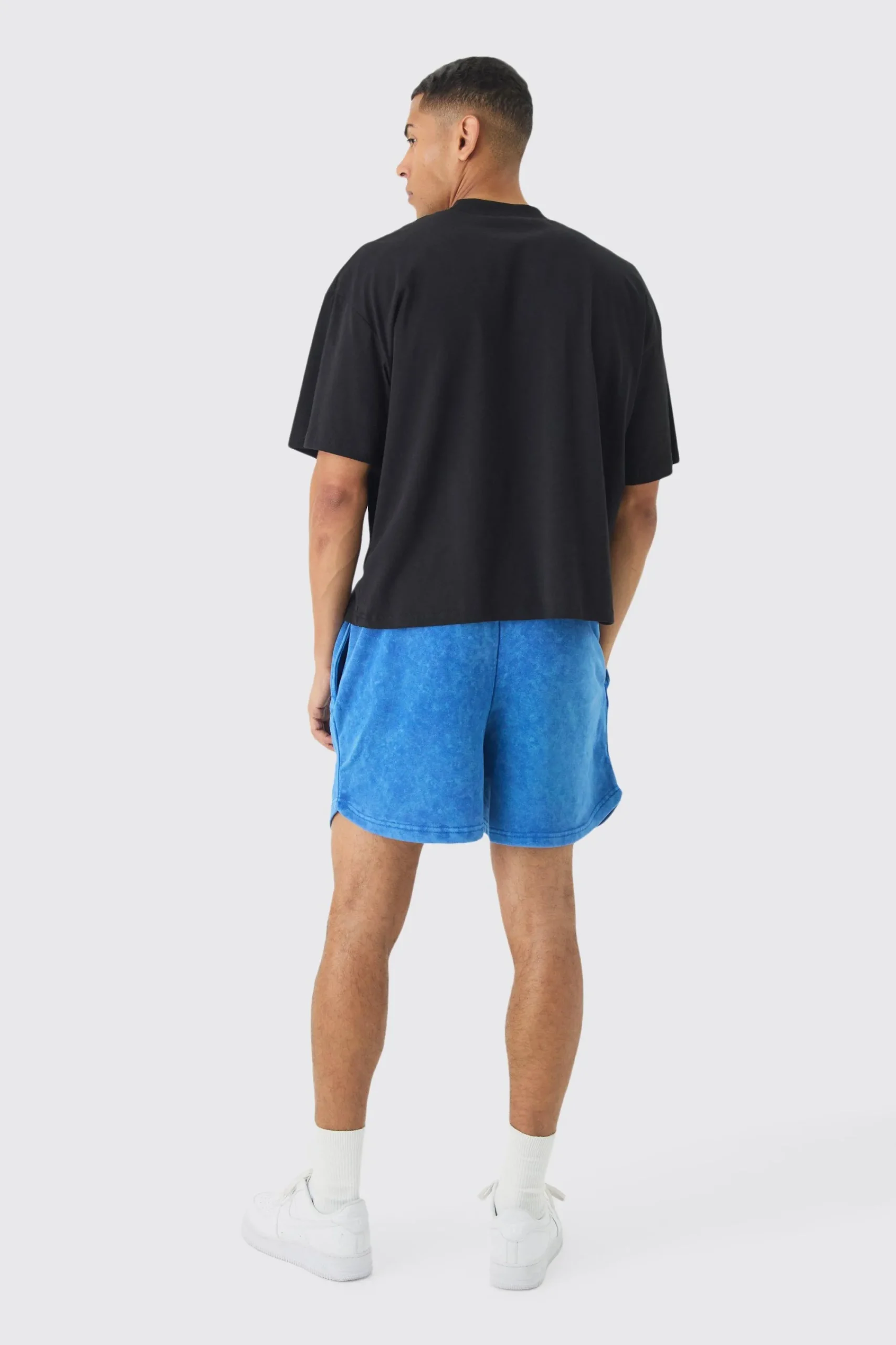 boohooMAN Relaxed Fit Acid Washed Volley Shorts | UK| Trousers|Shorts