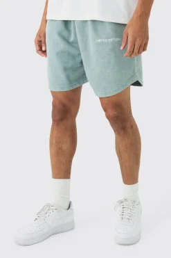 boohooMAN Relaxed Fit Acid Washed Volley Shorts | UK| Trousers|Shorts