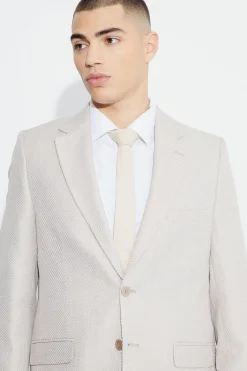 boohooMAN Relaxed Fit Boucle Texture Marl Blazer | UK| Suits & Tailoring