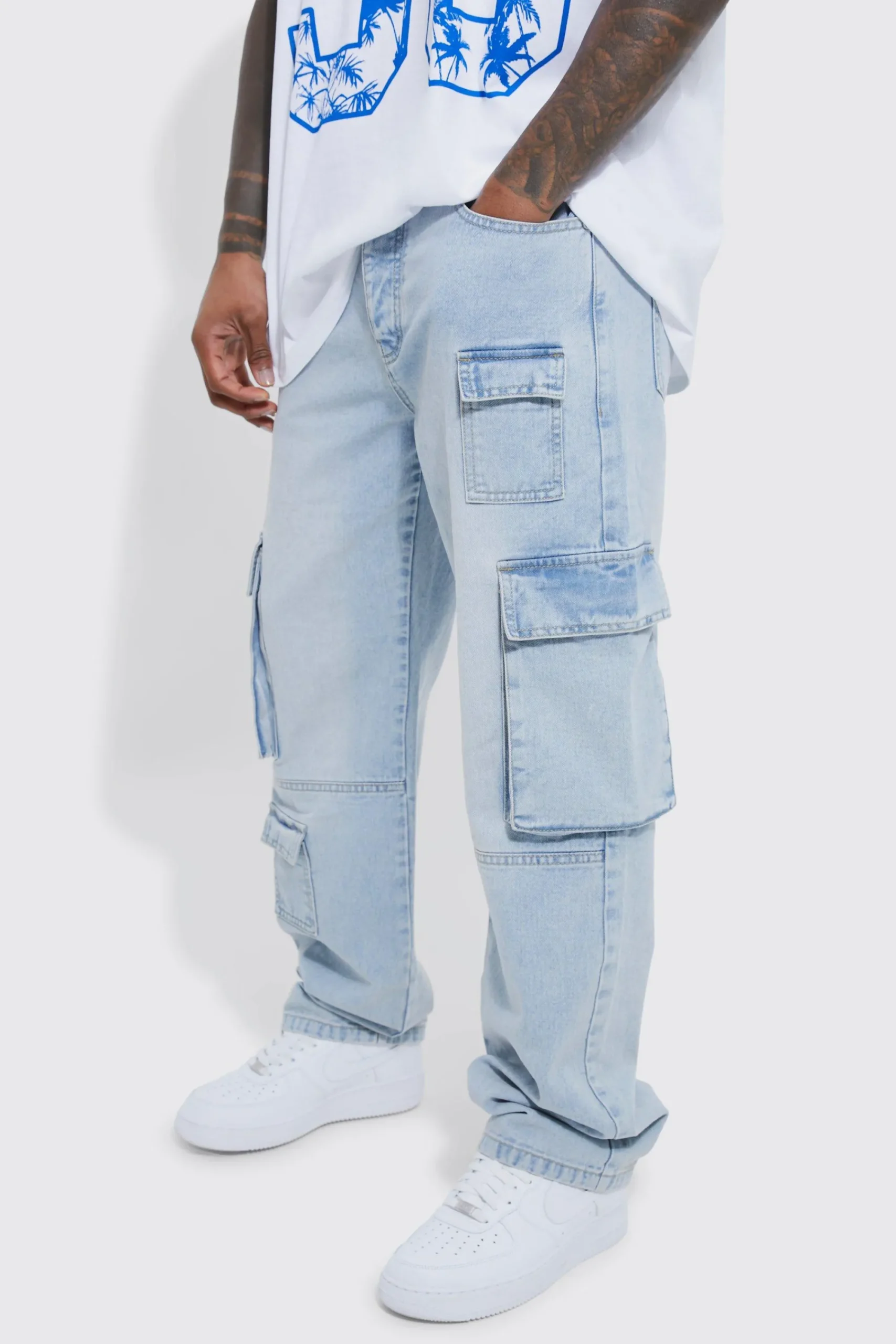 boohooMAN Relaxed Fit Cargo Jeans | UK| Trousers|Jeans