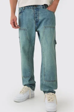 boohooMAN Relaxed Fit Carpenter Detailed Jeans | UK| Trousers|Jeans