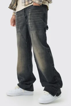 boohooMAN Relaxed Fit Carpenter Jeans With Split Hem | UK| Jeans