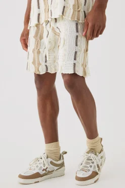 boohooMAN Relaxed Fit 3D Knitted Short | UK| Tracksuits
