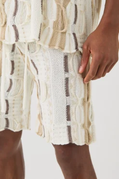 boohooMAN Relaxed Fit 3D Knitted Short | UK| Tracksuits