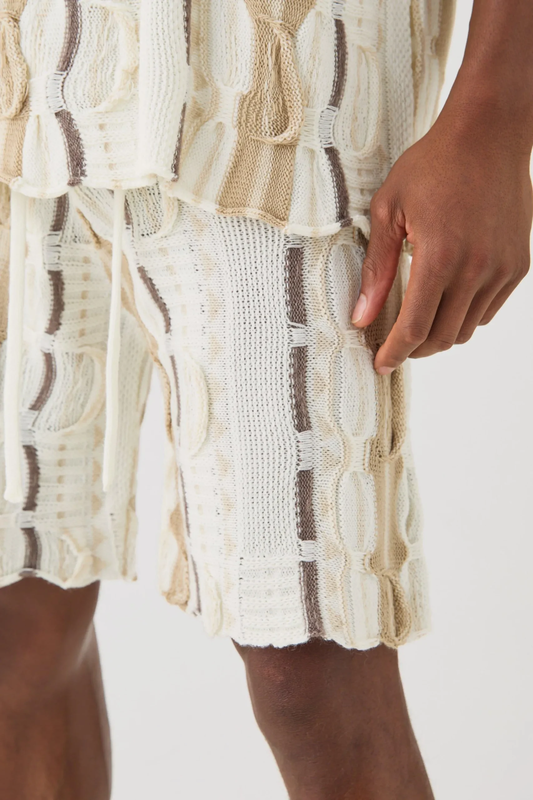 boohooMAN Relaxed Fit 3D Knitted Short | UK| Tracksuits