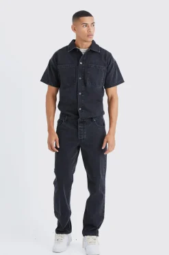 boohooMAN Relaxed Fit Denim Jumpsuit | UK| Jeans