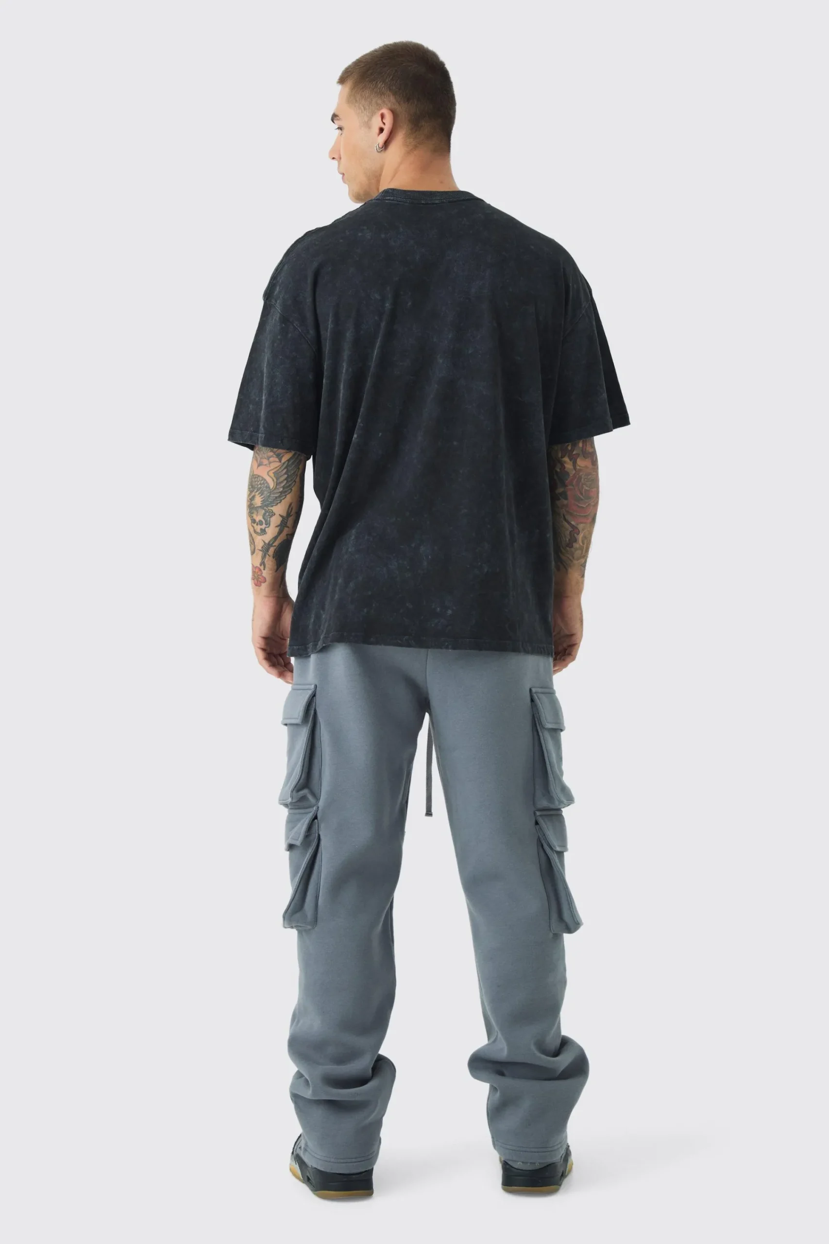 boohooMAN Relaxed Fit Double Pocket Cargo Jogger | UK| Trousers|Joggers