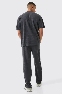 boohooMAN Relaxed Fit Edition Towelling Joggers | UK| Trousers|Joggers