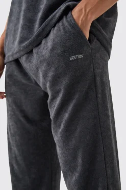 boohooMAN Relaxed Fit Edition Towelling Joggers | UK| Trousers|Joggers
