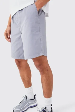 boohooMAN Relaxed Fit Elasticated Waist Chino Shorts In | UK| Shorts