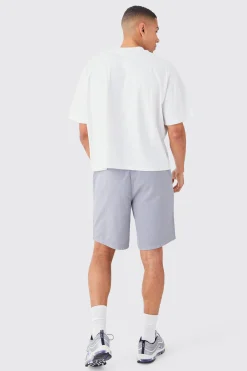 boohooMAN Relaxed Fit Elasticated Waist Chino Shorts In | UK| Shorts