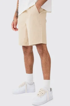 boohooMAN Relaxed Fit Elasticated Waist Chino Shorts In | UK| Shorts