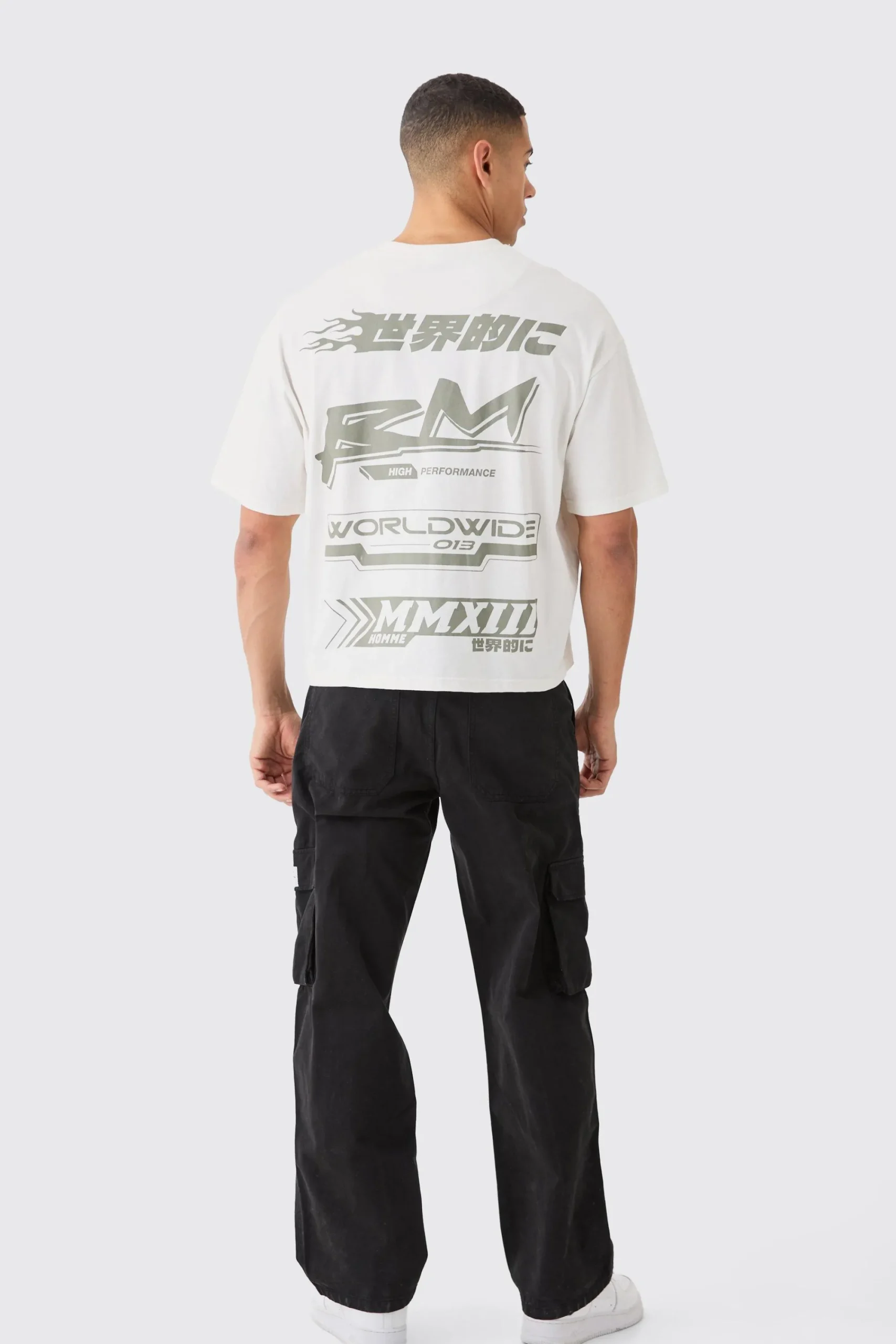 boohooMAN Relaxed Fit Fixed Waist Woven Tab Cargo Trousers | UK| Trousers|Cargos