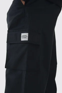 boohooMAN Relaxed Fit Fixed Waist Woven Tab Cargo Trousers | UK| Trousers|Cargos