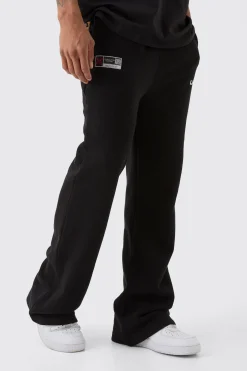 boohooMAN Relaxed Fit Flared Varsity Woven Tab Jogger | UK| Joggers