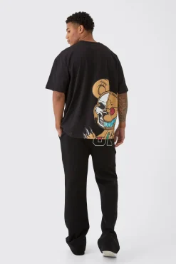 boohooMAN Relaxed Fit Flared Varsity Woven Tab Jogger | UK| Joggers