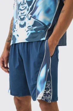 boohooMAN Relaxed FIt Floral Printed Football Short | UK| Shorts