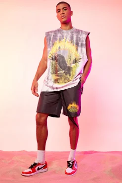 boohooMAN Relaxed Fit Heavyweight Shorts With Print | UK| Shorts