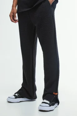 boohooMAN Relaxed Fit Herringbone Split Hem Woven Tab Jogger | UK| Trousers|Joggers