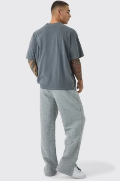 boohooMAN Relaxed Fit Herringbone Split Hem Woven Tab Jogger | UK| Trousers|Joggers