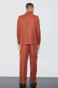 boohooMAN Relaxed Fit Marl Texture Suit Trousers | UK| Suits & Tailoring