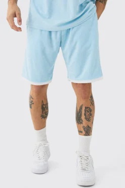 boohooMAN Relaxed Fit Mid Contrast Towelling Shorts | UK| Shorts