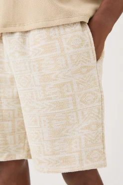 boohooMAN Relaxed Fit Mid Length Jacquard Short | UK| Shorts