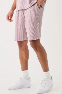 boohooMAN Relaxed Fit Mid Length Stripe Texture Shorts | UK| Shorts