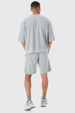 boohooMAN Relaxed Fit Mid Towelling Shorts | UK| Shorts