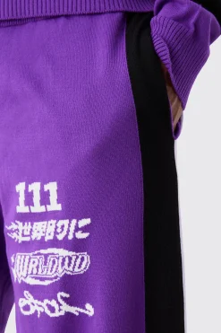 boohooMAN Relaxed Fit Moto Knitted Joggers | UK| Tracksuits