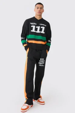 boohooMAN Relaxed Fit Moto Knitted Joggers | UK| Tracksuits