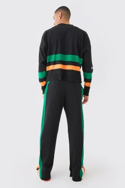 boohooMAN Relaxed Fit Moto Knitted Joggers | UK| Tracksuits