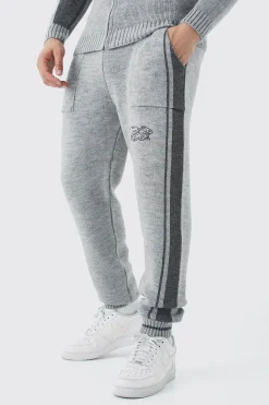 boohooMAN Relaxed Fit Pannel Knitted Jogger With Cuff | UK| Tracksuits