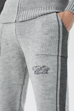 boohooMAN Relaxed Fit Pannel Knitted Jogger With Cuff | UK| Tracksuits