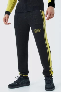 boohooMAN Relaxed Fit Pannel Knitted Jogger With Cuff | UK| Tracksuits