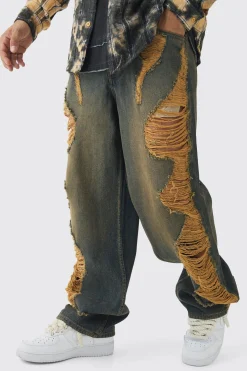 boohooMAN Relaxed Fit Rigid Extreme Ripped Jeans | UK| Trousers|Jeans