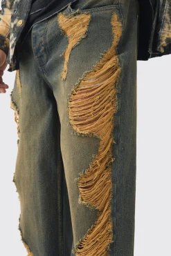 boohooMAN Relaxed Fit Rigid Extreme Ripped Jeans | UK| Trousers|Jeans