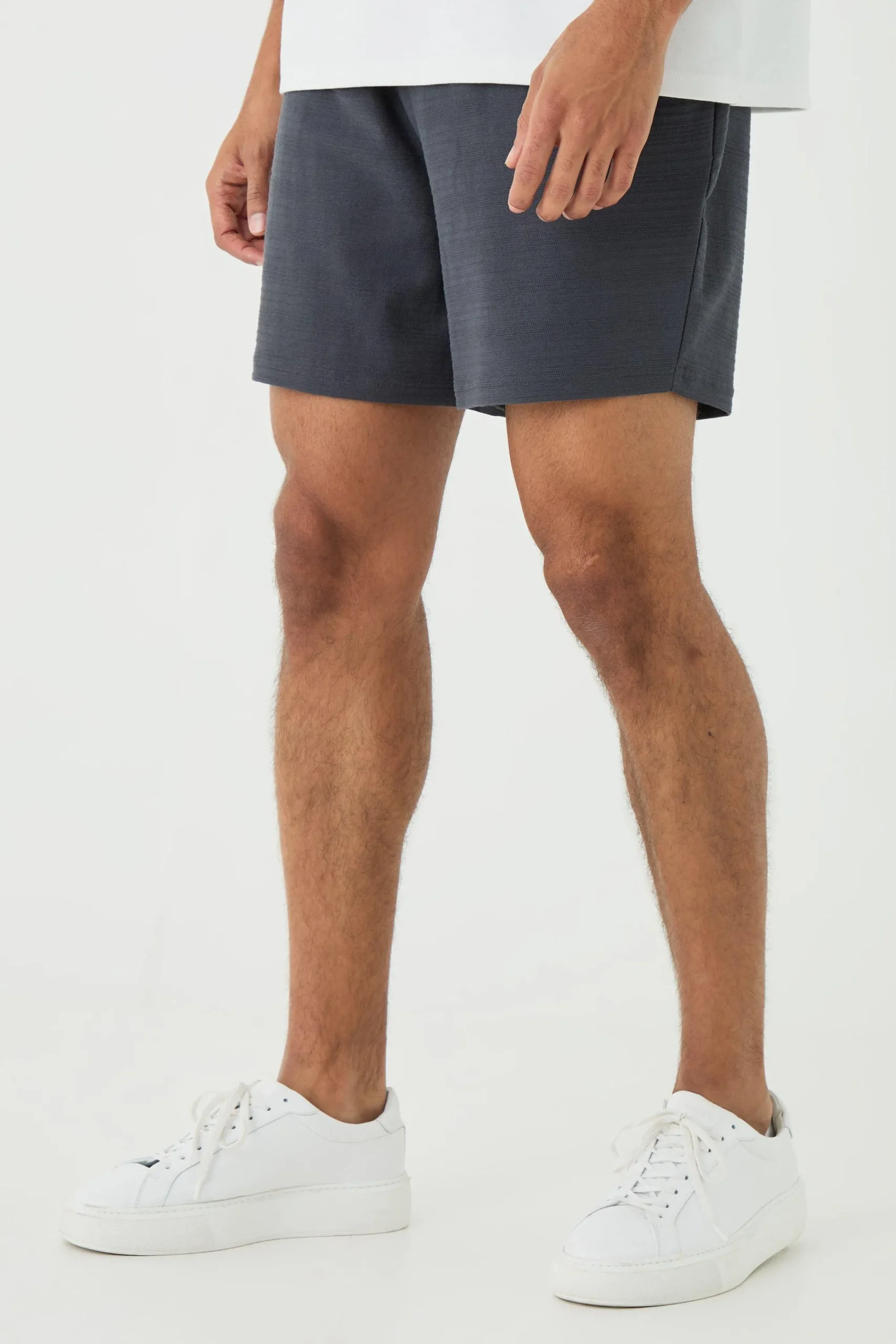 boohooMAN Relaxed Fit Short Length Jacquard Striped Short | UK| Shorts