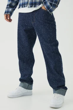 boohooMAN Relaxed Fit Textured Turn Up Hem Jeans | UK| Trousers|Jeans