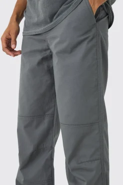 boohooMAN Relaxed Fit Textured Ripstop Trousers | UK| Trousers