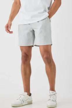 boohooMAN Relaxed Fit Tie Waistband Tailored Linen Shorts In | UK| Suits & Tailoring|Shorts